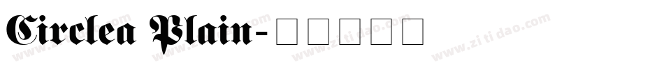Circlea Plain字体转换